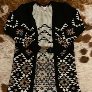 Aztec Black Cardigan